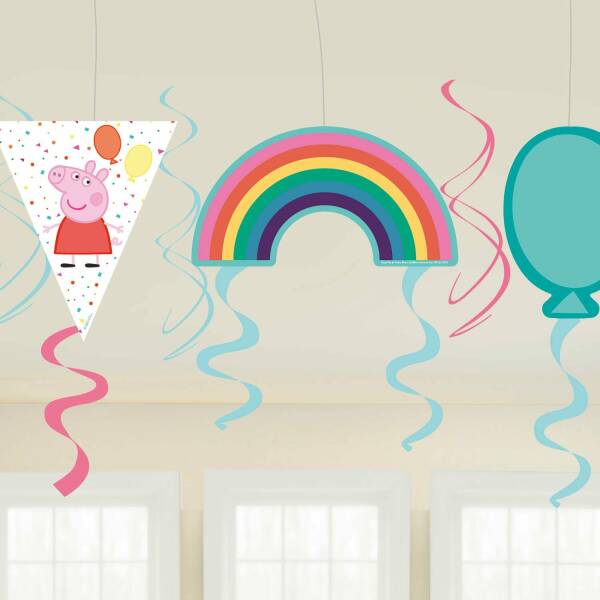 Peppa Pig Swirl Decorations 61cm - 7pk