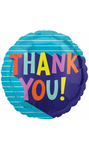Thank You Fun Type Standard Foil Balloon - 43cm