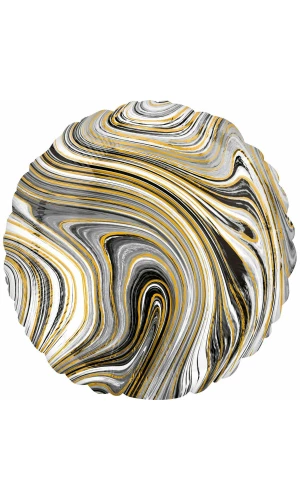 Marblez Black Circle Foil Balloon - 43cm