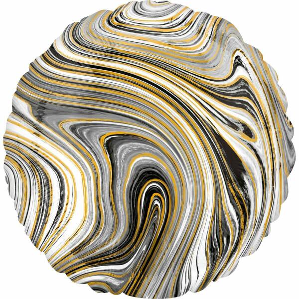 Marblez Black Circle Foil Balloon - 43cm