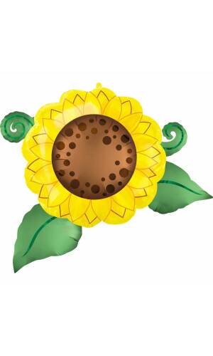 Satin Infused Sunflower SuperShape  Foil Balloon - 76cm x 66cm