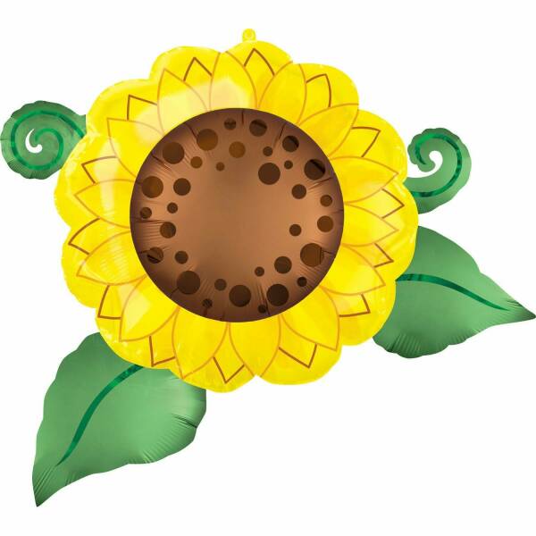 Satin Infused Sunflower SuperShape  Foil Balloon - 76cm x 66cm