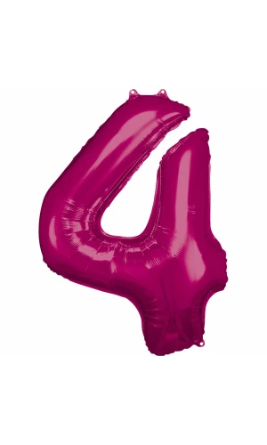 34 Inch Foil Balloon Number 4 - Pink