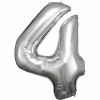 34 Inch Foil Balloon Number 4 - Silver