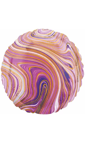 Marblez Purple Circle Foil Balloon - 43cm
