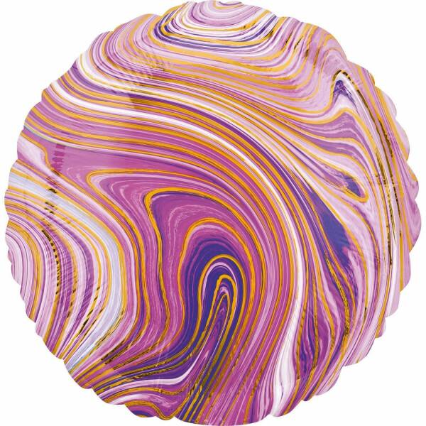 Marblez Purple Circle Foil Balloon - 43cm