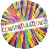 Congrats Painterly Burst Standard Foil Balloon - 43cm