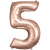 34 Inch Foil Balloon Number 5 - Rose Gold