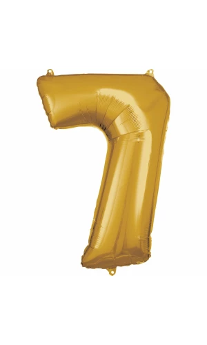 34 Inch Foil Balloon Number 7 - Gold