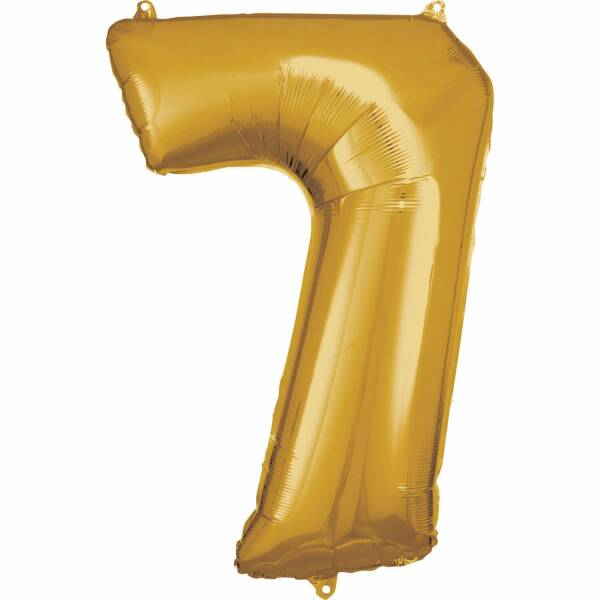 34 Inch Foil Balloon Number 7 - Gold
