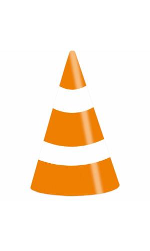 On the Road Party Cone Hats Height 16cm - 8pk