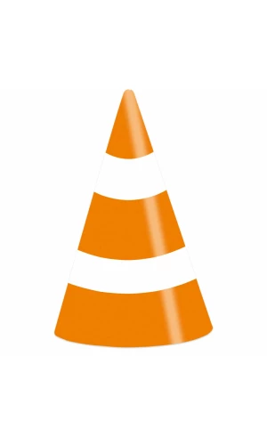 On the Road Party Cone Hats Height 16cm - 8pk