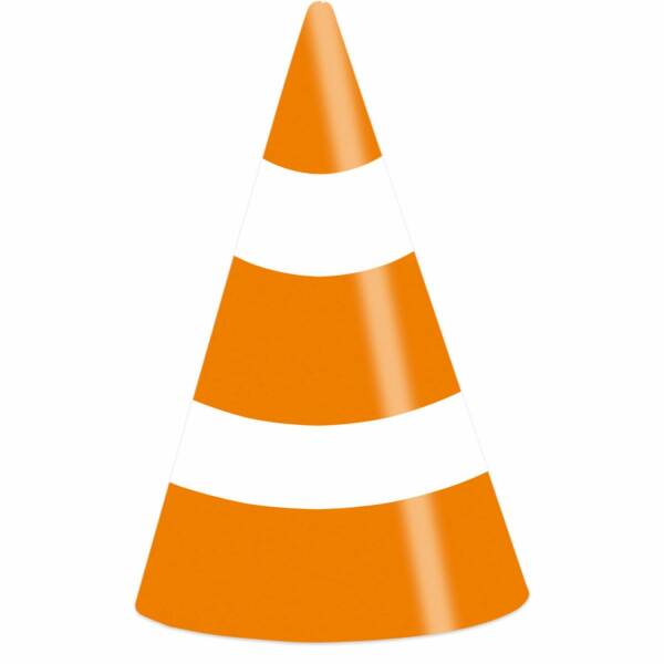 On the Road Party Cone Hats Height 16cm - 8pk