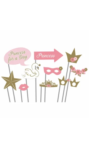 Princess For A Day Photo Booth Kit - 10pk