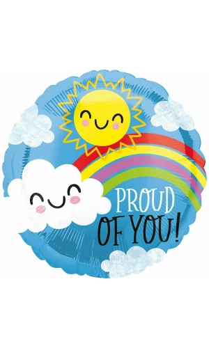Proud of You Sun and Cloud Standard Foil Balloon - 43cm