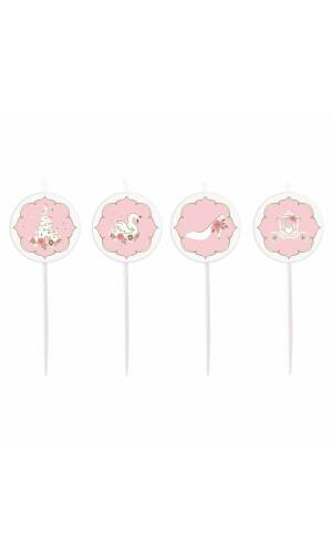 Princess For A Day Mini Candles Height 7cm - 4pk