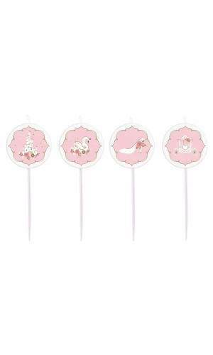 Princess For A Day Mini Candles Height 7cm - 4pk