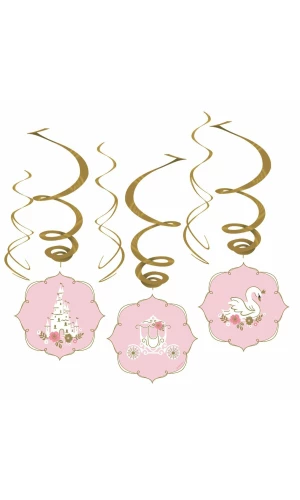 Princess For A Day Swirl Decorations 45cm / 80cm - 6pk