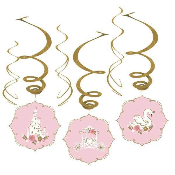 Princess For A Day Swirl Decorations 45cm / 80cm - 6pk
