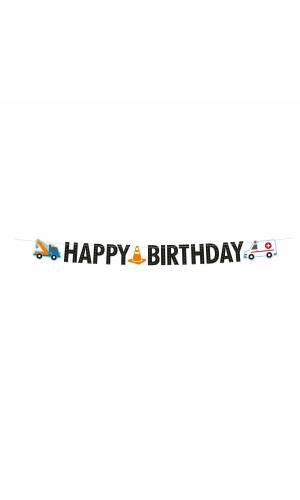 On the Road Happy Birthday Banner - 180 x 15cm