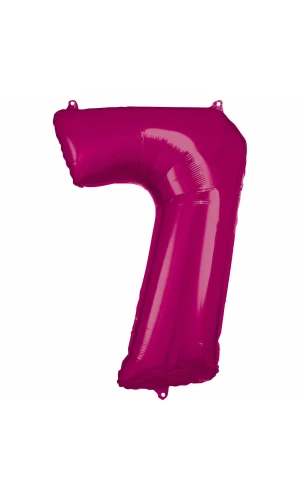 34 Inch Foil Balloon Number 7 - Pink