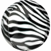 Orbz Zebra Print Foil Balloon - 38cm x 40cm