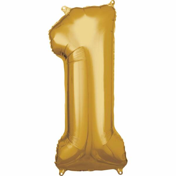 34 Inch Foil Balloon Number 1 - Gold