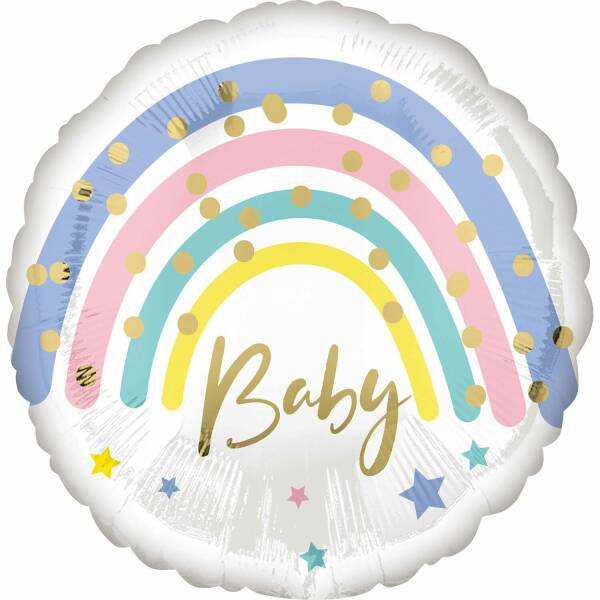 Pastel Rainbow Baby Foil Balloon - 43cm