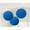 Bright Royal Blue Paper Lantern Decorations 24.1cm - 3pk