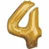 34 Inch Foil Balloon Number 4 - Gold