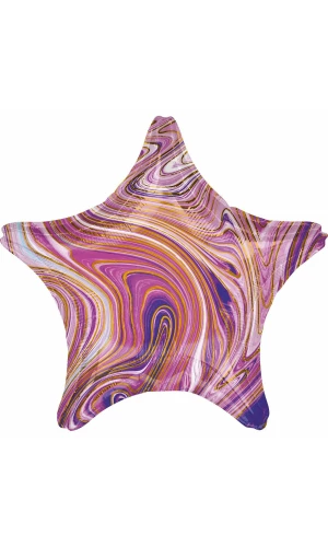 Marblez Purple Star Foil Balloon - 43cm