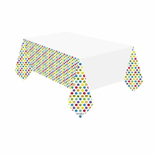 Smileyworld Paper Tablecover - 115 x 175cm
