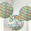 Bright Birthday Lanterns 9.5 in (24.1cm) - 3pk