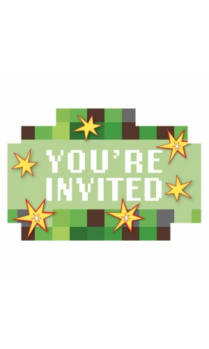 TNT Party! Invitations & Envelopes &  Stickers Paper (10.7x 15.8cm) - 8pk