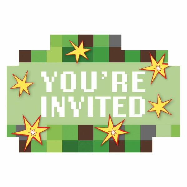 TNT Party! Invitations & Envelopes &  Stickers Paper (10.7x 15.8cm) - 8pk