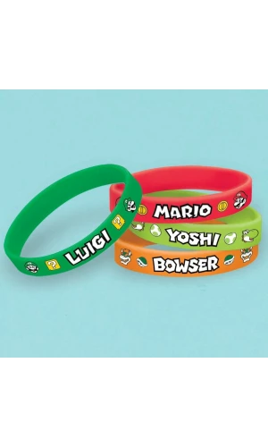 Super Mario Party Favours Bracelets - 6pk