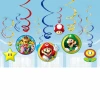 Super Mario Swirl Decorations 61cm - 12pk