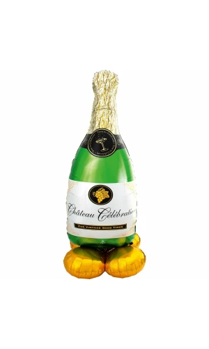 AirLoonz Bubbly Wine / Champagne Bottle Foil Balloon 60 Inch - Air Fill Only