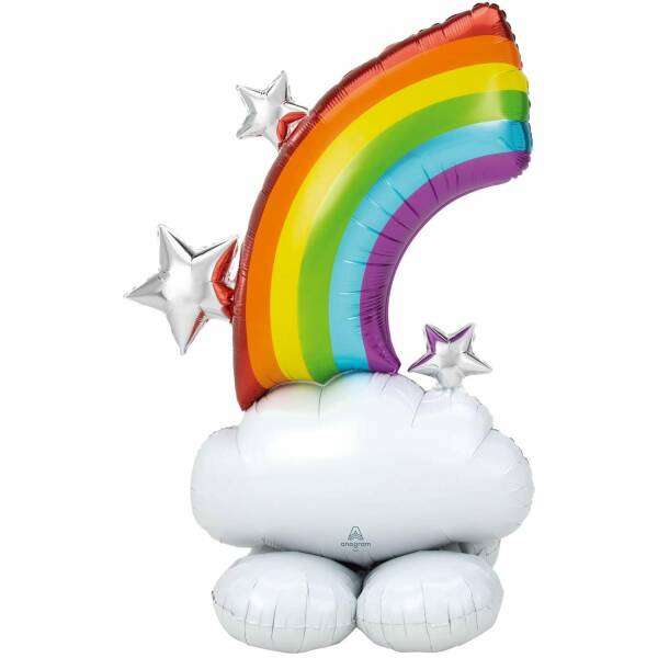 AirLoonz Rainbow Foil Balloon 52 Inch - Air Fill Only