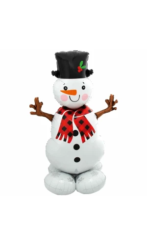 AirLoonz Snowman Foil Balloon 53 Inch - Air Fill Only