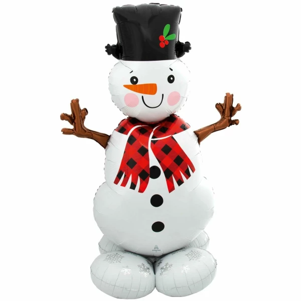 AirLoonz Snowman Foil Balloon 53 Inch - Air Fill Only