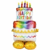 AirLoonz Birthday Cake Foil Balloon 53 Inch - Air Fill Only