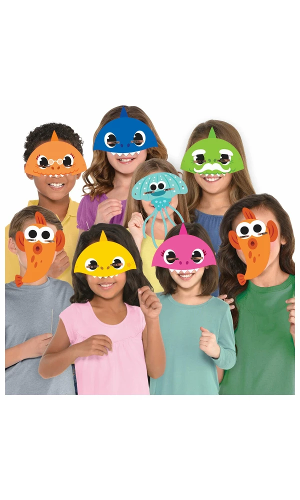 Baby Shark Party Masks - 8pk