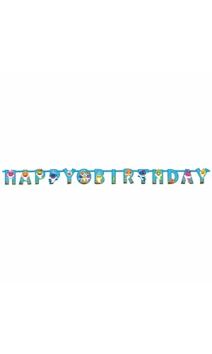 Baby Shark Happy Birthday Letter Banner