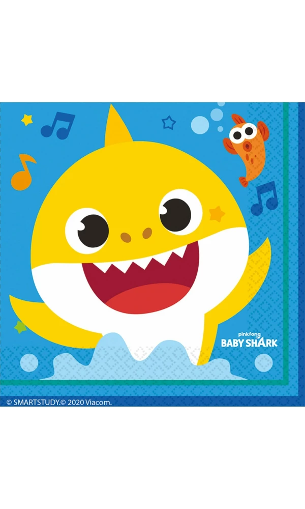 Baby Shark Lunch Napkins 33cm x 33cm - 16pk
