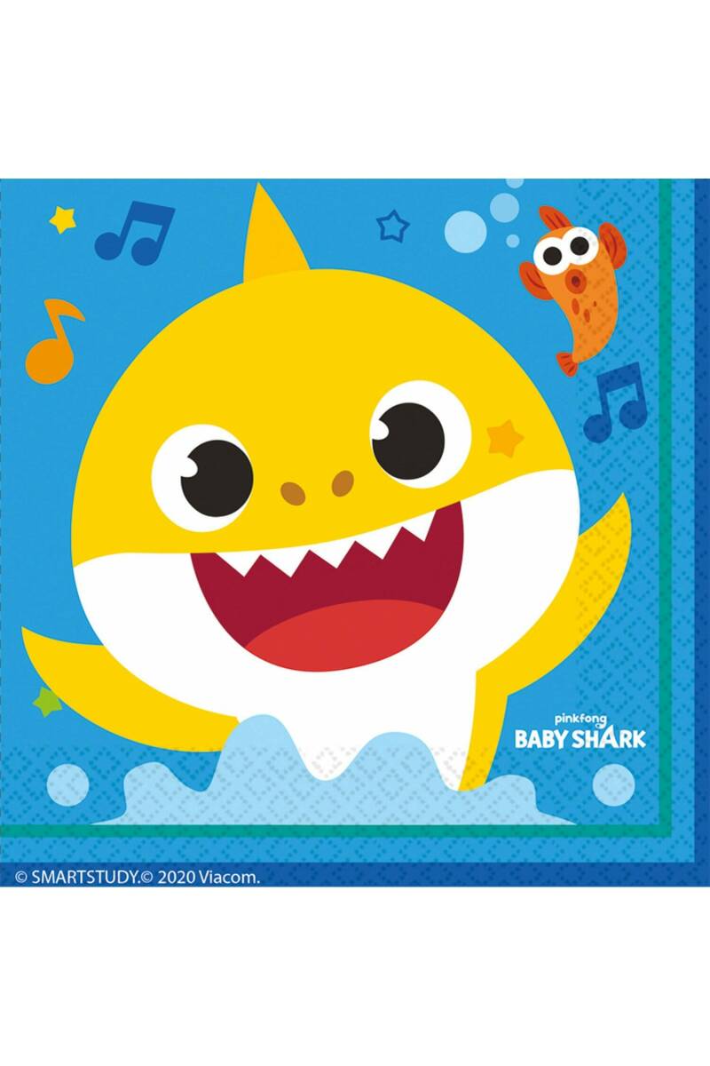Baby Shark Lunch Napkins 33cm x 33cm - 16pk