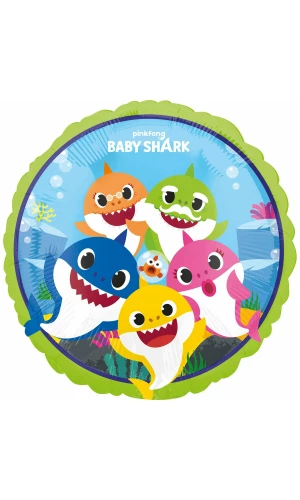 Baby Shark Round Foil Balloon - 43cm