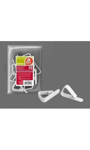 White Table Cover Clips (3.90x1.30x5.50cm) - 10pk