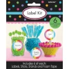 Multi Colour Candy Buffet Scalloped Labels Kit 5cm - 6pk