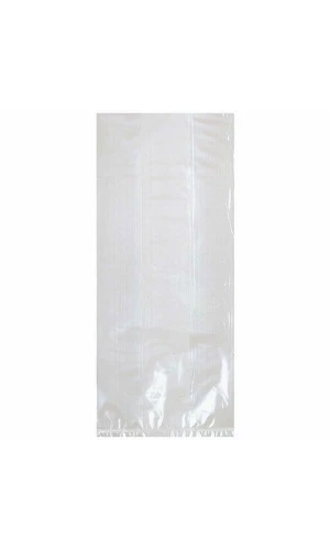 Clear Plastic Party Bags 10.1cm x 24.1cm x 5cm - 25pk